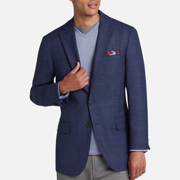 Awearness Kenneth Cole Slim Fit Sport Coat Blue Size 44 Regular - Picture 1 of 8